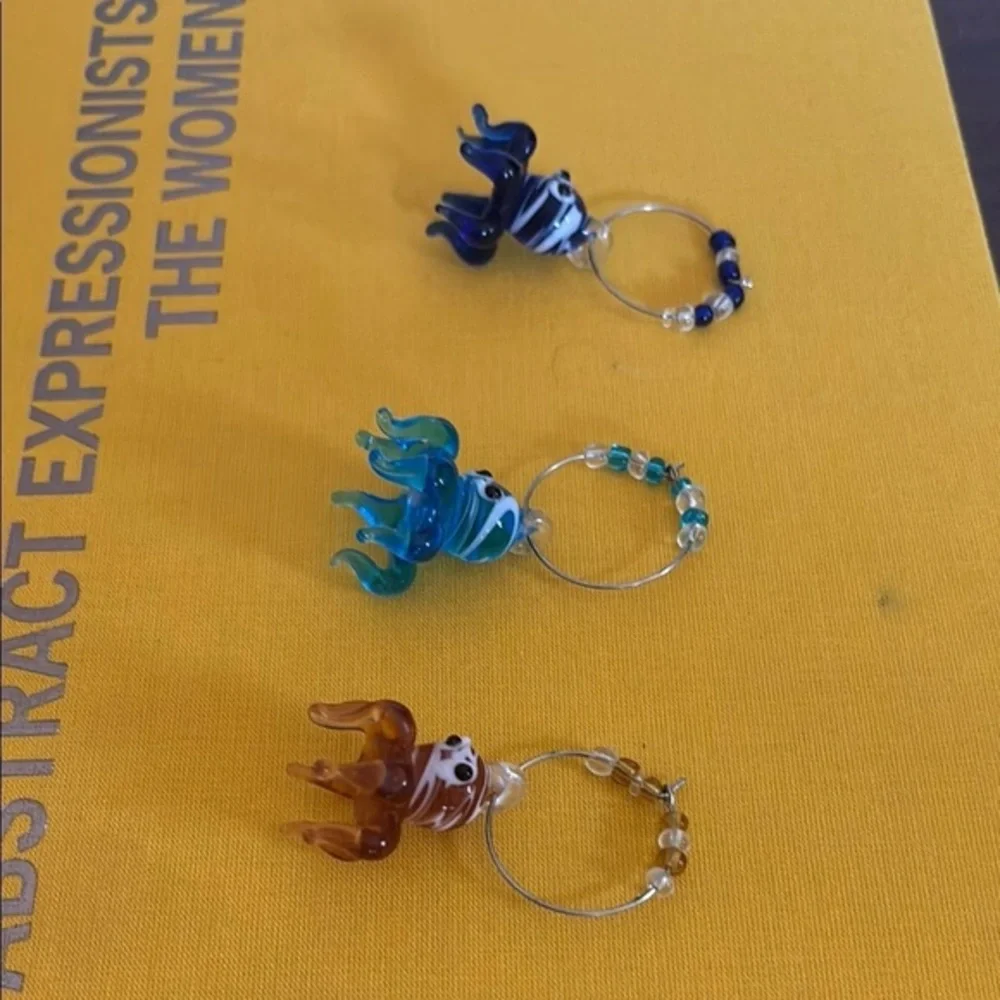 Pier 1 Multicolor Octopus Wine Charms- EUC